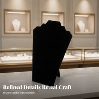 Rear Support Freestanding Necklace Display Board Stepped Top Necklace Holder Stand Tapered Shape