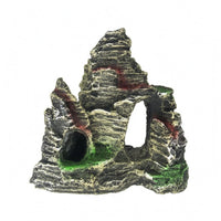 Aquarium Rockery Carved Openings Rock Mountain Decor Aquatic-Friendly Holes