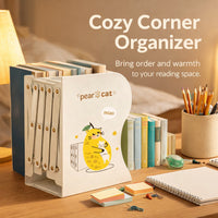 Adjustable Book Stand, Pink Dinosaur with Magnetic Pen Holder