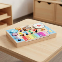 Piano Busy Board Educational Wooden Piano Board Develops Fine Dexterity Skills