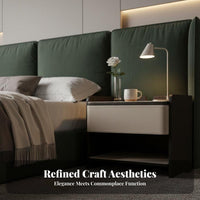 Nightstand with Storage Light Luxury design 2-Drawer Bedside Cabinet for partners