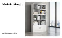 Modern Minimalist Design Multi-Tier Cube Organizer hidden Open Display shelving unit Space-Saving Storage Cabinet Multipurpose for Students, Homeowners, Home Office, Study Room, Entryway, Playroom
