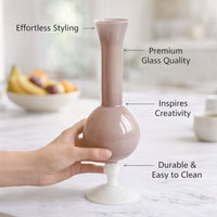 Modern Minimalist Glass Vase, Spray Painted Finish