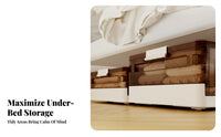 Wheeled Under-Bed Container With Wheels Underbed Rolling Bin Slim Design