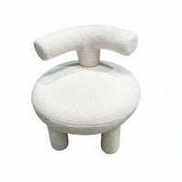 Abstract-Back Cushiony Chair Modern Minimalist children's Seating Solid Wood