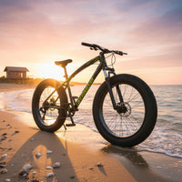 Wide-Tire Bike Double Disc Brakes Winter Terrain Bike Multi-Speed Multi-Terrain Bike for Rough Terrain