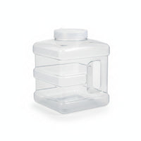 Tea Water Container with Hose Clear Waste Water Container with Brush Square