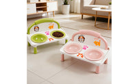 Elevated Cat Food Bowls Non-Slip Double Ceramic Pet Bowl for Small Dogs, Kittens