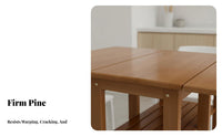 Expandable Gateleg Console Seats 4 to 6 People Transformable Console Table Foldable Design Space-Saving for Living Room