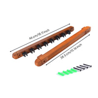 Billiard Cue Rack with 8 Slots Compact Wall Mount Pool Cue Rack Hardwood