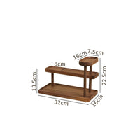 3-Tier Desktop Shelf Small Stepped Display Shelf Compact for Vanity, Collectors