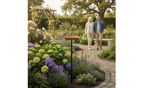 Bird Bath and Feeder 2-in-1 Designed for the Garden Bird Bath Feeder Easy to Install for Courtyard