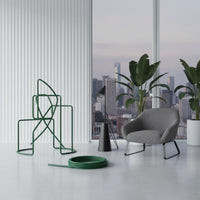Aluminum-Plastic Tube Hollow Decorative Tube Deep Green for Floral Arrangements