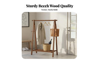 Floor-Standing complimentarystanding Coat Tree Space-Saving Clothing Rack Multi-Hook Design Garment Stand Minimalist aesthetic for Apartment Dwellers, Homeowners, Bedroom, Entryway, Hallway, Living Room