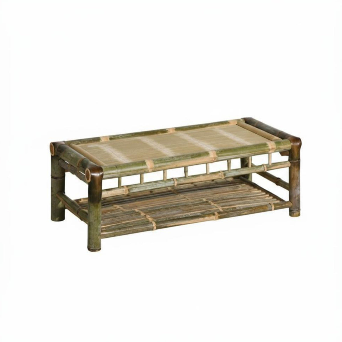 3 Pieces Bamboo Low Seating Table and Chairs Traditional Design Tea Ceremony Furniture Natural Look Adaptable Use for Adults