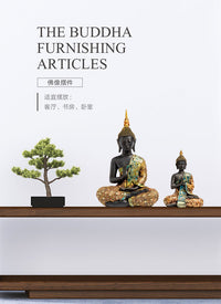 厂家批发泰国佛像树脂工艺品东南亚创意玄关家居饰品摆件东南亚风