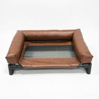 Pet Camping Bed in PU Leather, Washable, Scratch-Resistant, Breathable