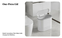 Space-Saving Trash Can with Lid | Compact Upright Form, Small toilet Trash Can with Lid, for Toilet