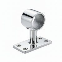 Handrail Bracket with Rectangular Base Stainless Steel 316 Grade Handrail Bracket Polished Rail Fitting for Marine Decks