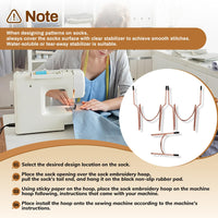 Embroidery Hoop Set for Socks and Cuffs for Sewing Machines