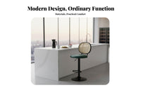 Adjustable Stool with Woven Back Nordic Design for Adults
