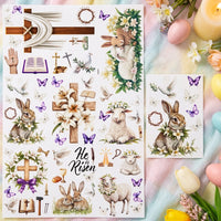 118 Pieces Easter Window Stickers, Easter Window Clings Removable Easter Window Cling No Residue Bunny Egg Decal Set for Families, Shop Owners, Glass Doors, Classroom, School