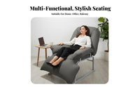 Foldable resting Recliner Folding Design Adjustable Padded Cot with Headrest Pillow Secure Locking System for House Guests, Home
