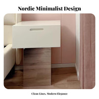C-Shaped End Table Minimalist Design Nightstand Multi-Functional for Living Room