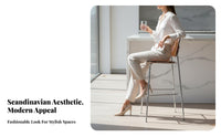 Clear Top High Chair Modern Modern Design Clear Acrylic Stool Space-Saving Easy to Clean for Cafe Owners, Bar, Small Areas
