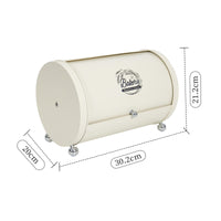 Cylindrical Storage Box Rounded Ends Metal Storage Box Front-Opening