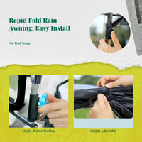 Electric Bike Rain Cover, Folding, Retractable, Waterproof Sun Protection, Detachable, Outdoor Universal