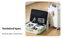 Multi-Function Hardside Luggage Two-Tone Design Suitcase Wide Trolley Handle