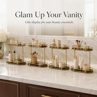 Luxury Multi-layer Bathroom Countertop Organizer Shelf for Cosmetics and Toiletries
