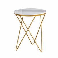 Scalloped Back Armchair Nordic Style Accent Chair Gold-Tone Frame Velvet Upholstery for Renters, Adults, Cafe, Boutique, Bedroom