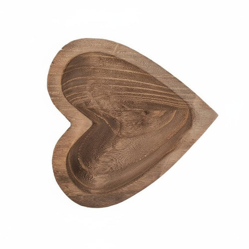 Heart Shaped Wooden Bowl Multi-Purpose Wooden Bowl Handmade