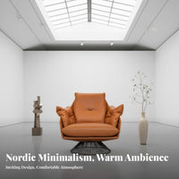 Cantilever Armchair Nordic Inspired Lounge Chair Designer-Inspired Modern Appearance for Residents, Adults, Bedroom