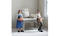 2 Pieces Farm Figurine Realistic Feature 1/64 Scale Miniature People