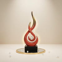 Shaped Table Decor Creative Artwork Swirl Ornament with Crystal Ball