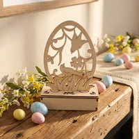 DIY Easter Ornament Unassembled Easter Hanging Decoration Unfinished Wooden Craft Kit for Easter Decor, Classroom Projects, Creative Gift