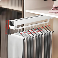 Pull-out rack maximizes closet space