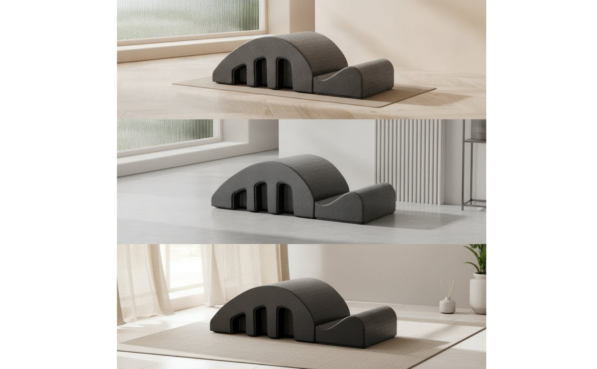 Contoured Foam Spine Corrector with Cutouts Arched Support Block High-Density Back Stretcher Ergonomic for Living Room