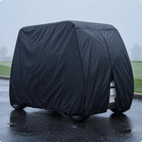 Waterproof Golf Vehicle Cover Silver-Coated Full Coverage Golf Vehicle Cover Black