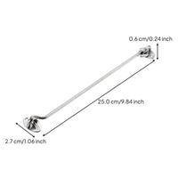 Hook and loop latch, windproof door lock, adjustable window lock, sturdy duty, easy installation, for bedroom, sliding doors, panes, gate, black