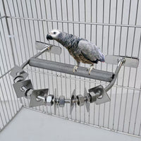 Stainless Steel Bird Perch Long-Lasting Curved Metal Enclosure Perch Easy To