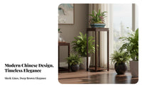 Multi-Tier Flower Rack Mortise and Tenon Joinery Multi-Tier Wooden Stand Self-Supportingstanding No Assembly Required