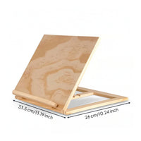 Foldable Tabletop Easel Anti-Slip Beech Wood Easel Compact for Studio, Classroom