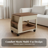 3-Tier Foldable Utility Trolley Multi-Functional Storage Cart With Casters Lockable Casters for Students, Office Workers