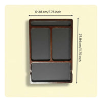 Wooden Valet Tray Phone Slot Desktop Storage Tray Smooth Surface for Office