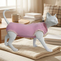 Pet Recovery Suit and Spay Neuter Suit for Dogs, Angled Neckline Elastic Dog Jumpsuit, Sleeveless Polyester Post Surgery Clothes to Prevent Licking