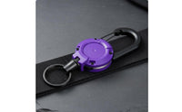 Steel Wire Cord Retractable Carabiner Keychain Portable Heavy Duty Retractable Keychain Sturdy ID Badge Holder for Outdoor